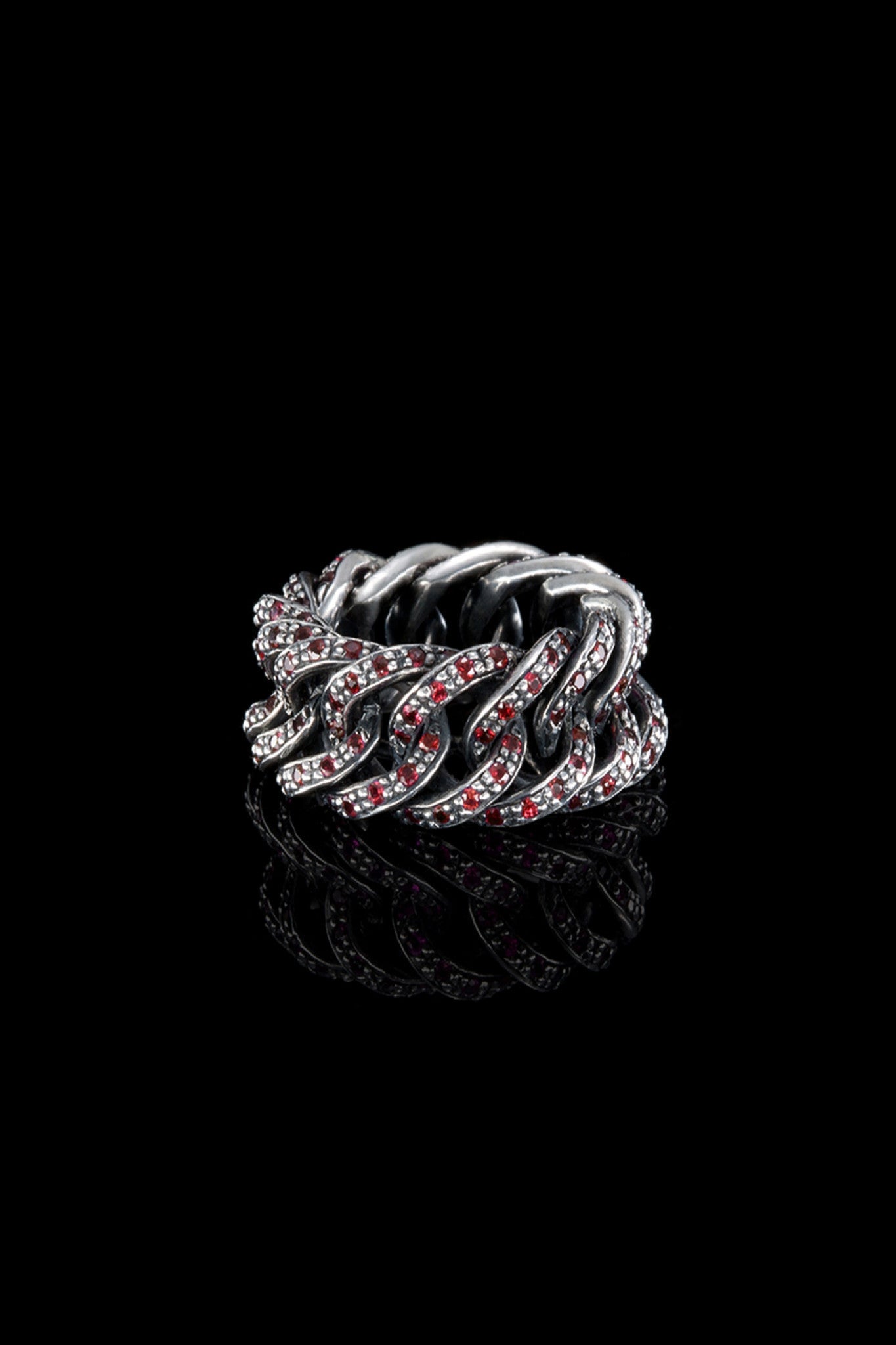 Ugo Cacciatori, Silver, Jewelry, Sterling Silver, Ring, Rubies, Rubies, Sapphires, Emeralds, Black Diamonds, Brown Diamonds