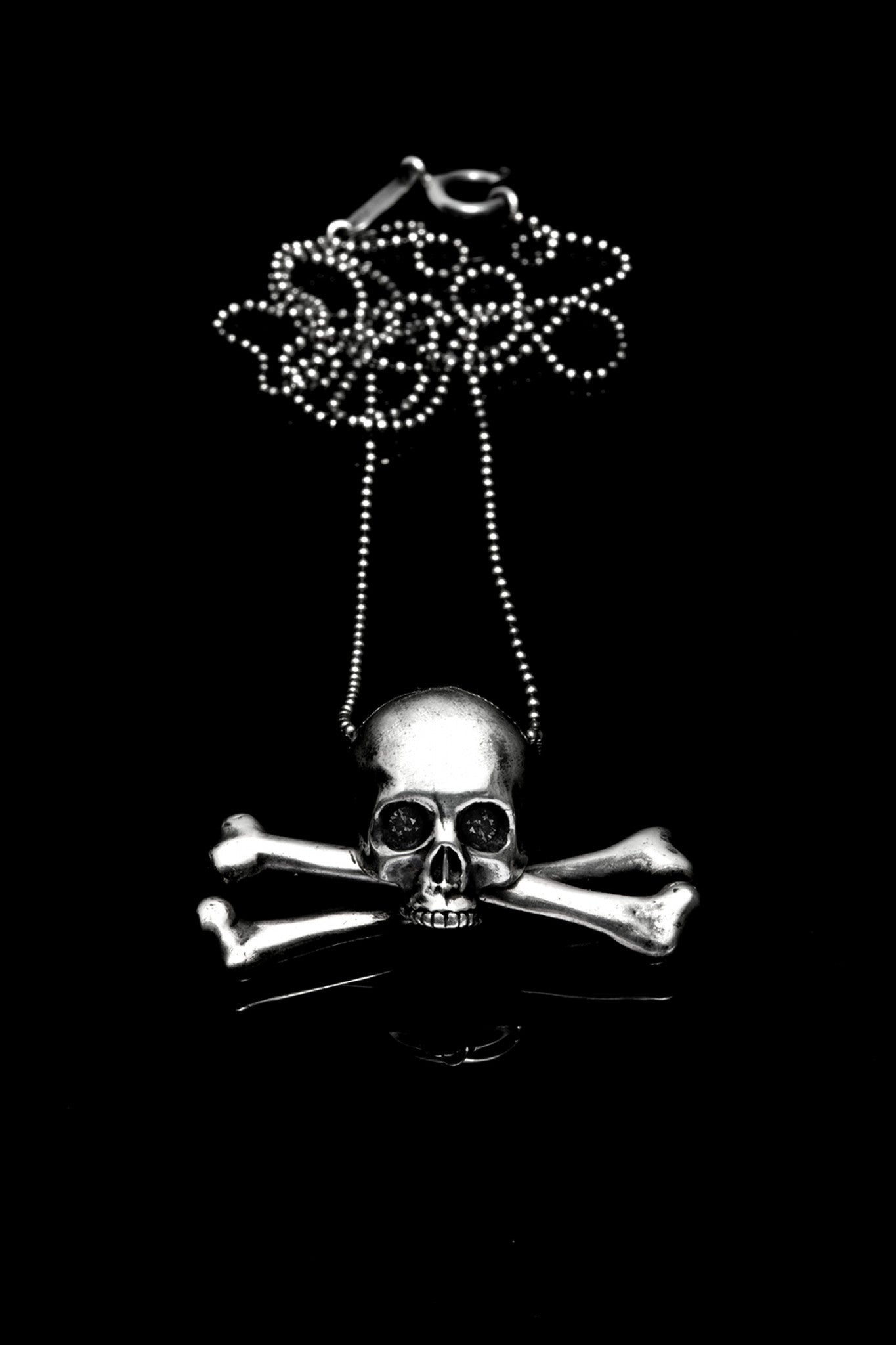 Skull & Engraved Bones Pendant