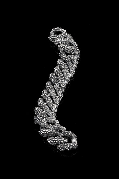 Ugo Cacciatori, Silver, Jewelry, Sterling Silver, Bracelet, Black Diamonds, Brown Diamonds, Emeralds, Rubies, Sapphires