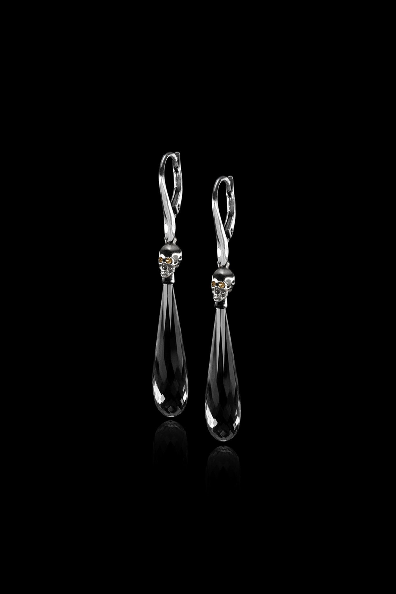 Hanging Skull Drop Earrings