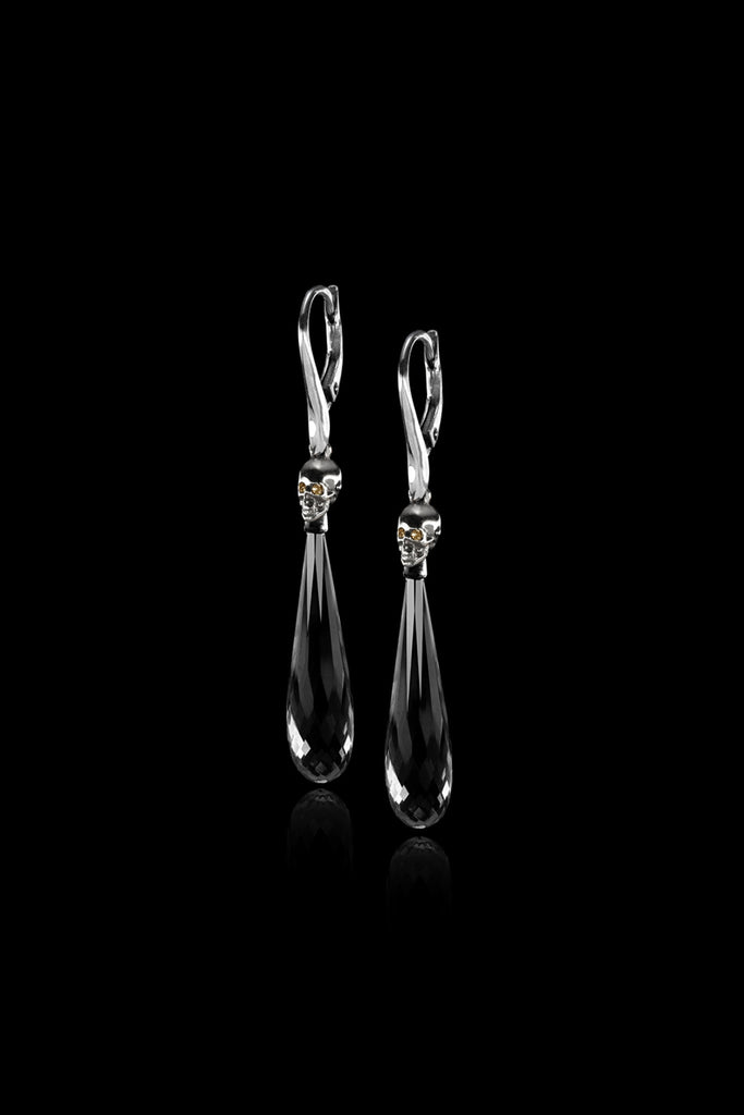 Hanging Skull Drop Earrings