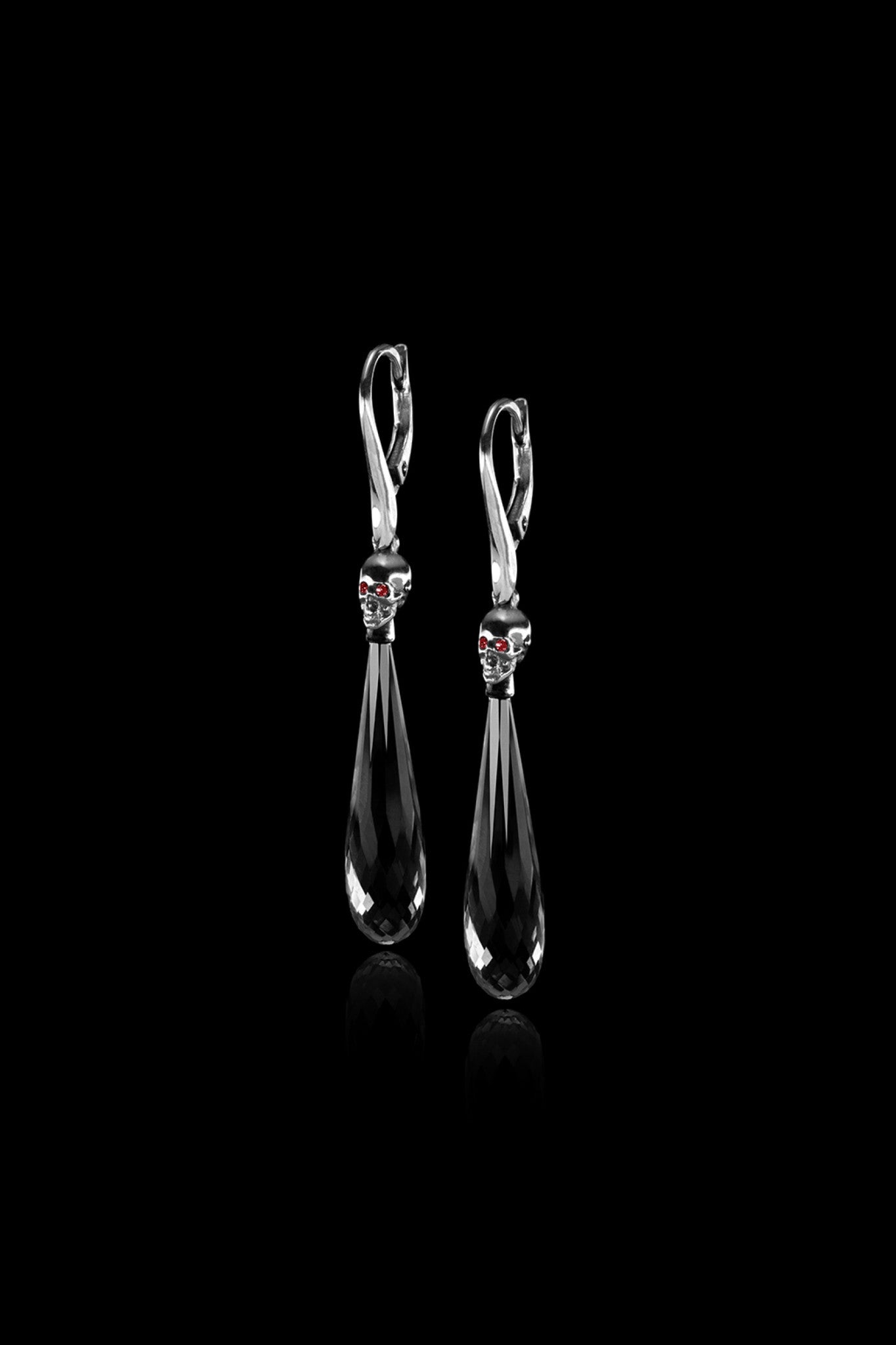 Hanging Skull Drop Earrings