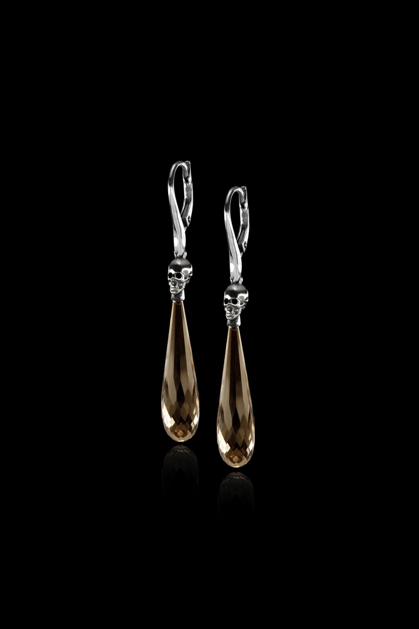 Ugo Cacciatori, Silver, Jewelry, Sterling Silver, Earrings, Smoky Quartz, Smoky Quartz and Black Diamonds, Smoky Quartz and Brown Diamonds, Smoky Quartz and Emeralds, Smoky Quartz and Rubies, Smoky Quartz and Sapphires
