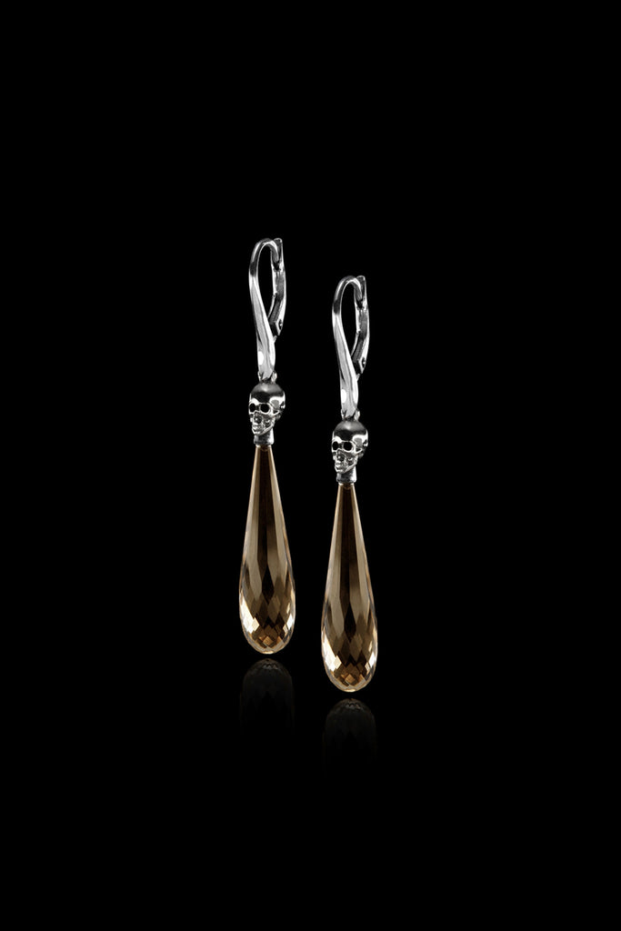 Ugo Cacciatori, Silver, Jewelry, Sterling Silver, Earrings, Smoky Quartz, Smoky Quartz and Black Diamonds, Smoky Quartz and Brown Diamonds, Smoky Quartz and Emeralds, Smoky Quartz and Rubies, Smoky Quartz and Sapphires