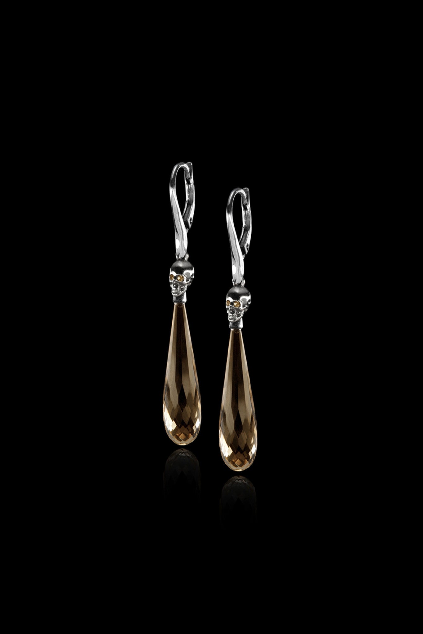 Hanging Skull Drop Earrings