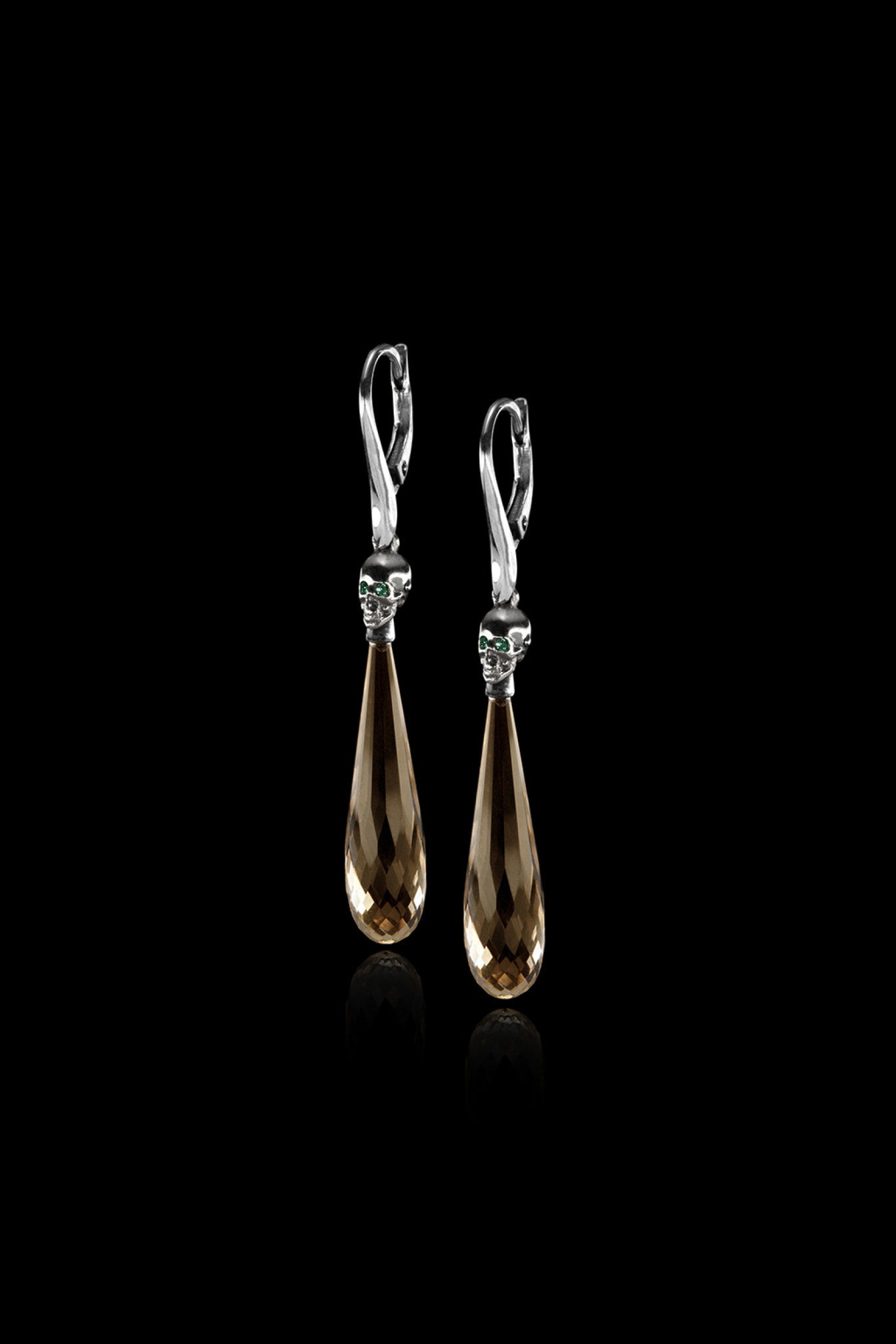 Hanging Skull Drop Earrings