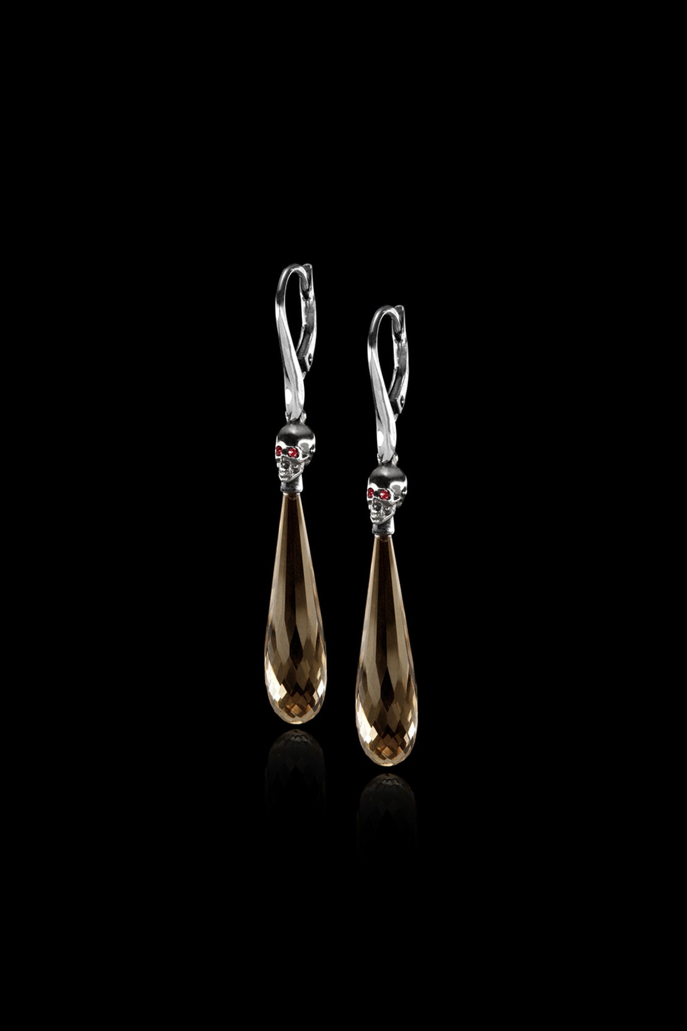 Hanging Skull Drop Earrings