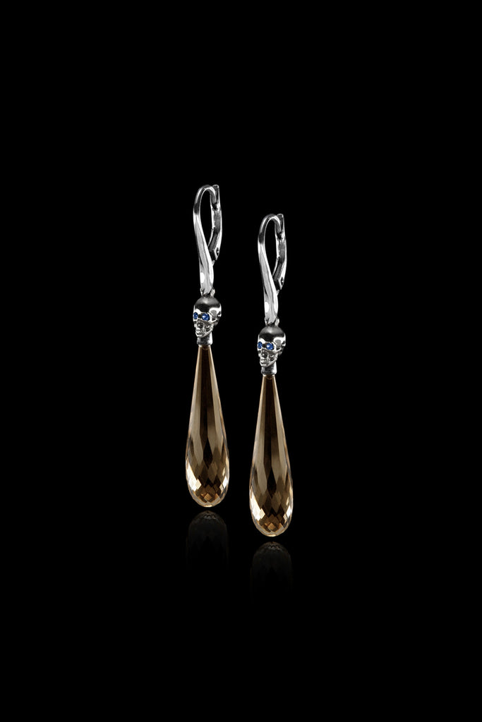 Hanging Skull Drop Earrings