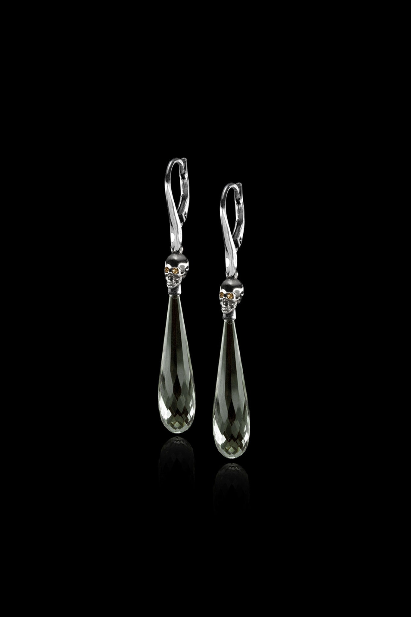 Hanging Skull Drop Earrings