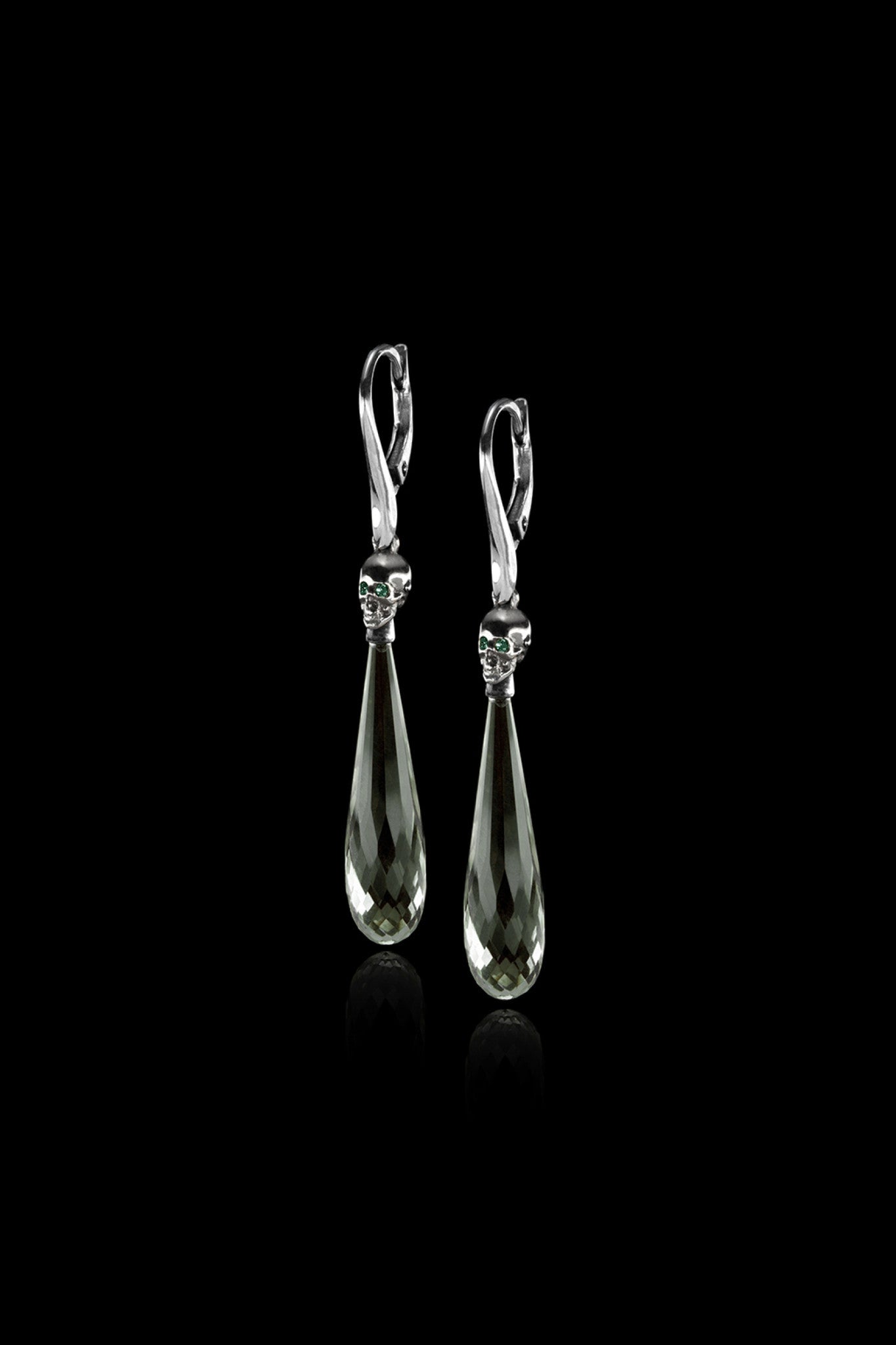 Hanging Skull Drop Earrings