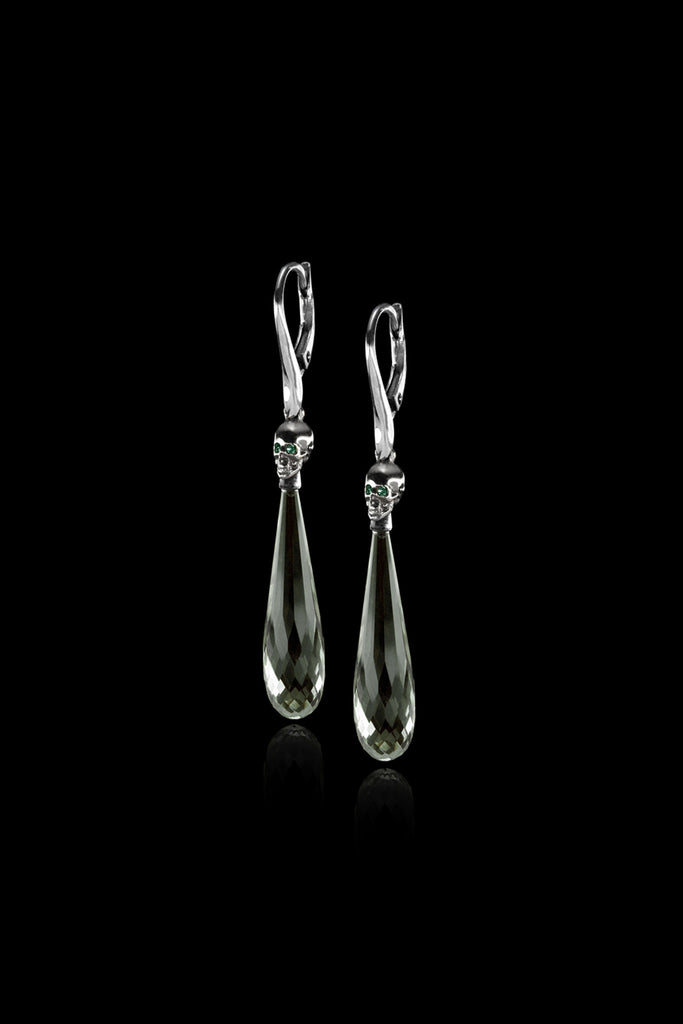 Hanging Skull Drop Earrings