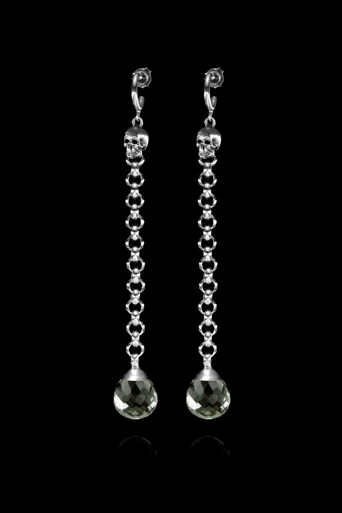 Ugo Cacciatori, Silver, Jewelry, Sterling Silver, Earrings, Green Amethyst, Green Amethyst and Black Diamonds, Green Amethyst and Brown Diamonds, Green Amethyst and Emeralds, Green Amethyst and Rubies, Green Amethyst and Sapphires