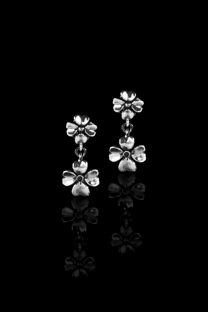 Ugo Cacciatori, Silver, Jewelry, Sterling Silver, Earrings, Black Diamonds, Brown Diamonds, Emeralds, Rubies, Sapphires
