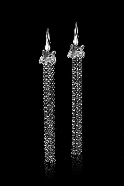 Wolf Tassel Earrings - Ugo Cacciatori