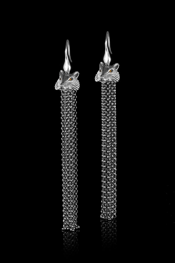 Wolf Tassel Earrings