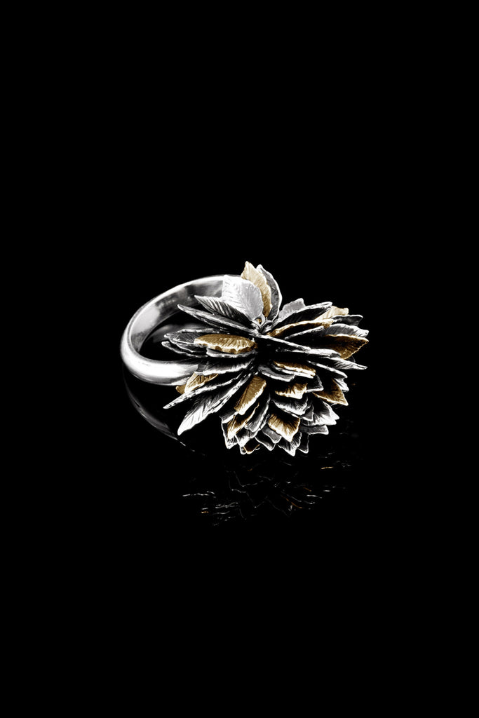 Ugo Cacciatori, Gold, Jewelry, 9kt Gold + Sterling Silver, Ring, Gold + SIlver