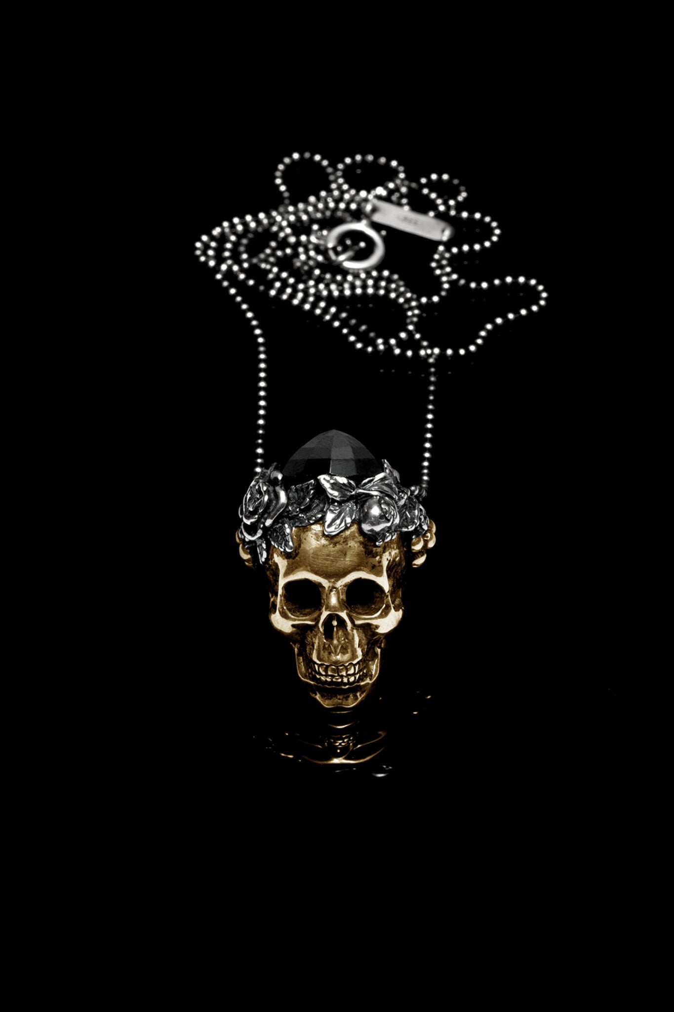 Ugo Cacciatori, Gold, Jewelry, 9kt Gold + Sterling Silver, Pendant, Onyx, Onyx and Black Diamonds, Onyx and Brown Diamonds