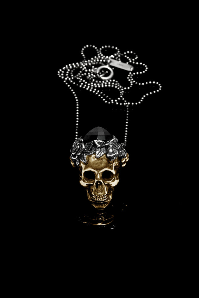 Ugo Cacciatori, Gold, Jewelry, 9kt Gold + Sterling Silver, Pendant, Onyx, Onyx and Black Diamonds, Onyx and Brown Diamonds
